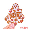Encouraging Embroidered Iron-On Patches for Jackets, Jeans & Bags