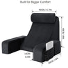 Ergonomic Back Support Pillow with Side Arms — Memory Foam Reading Cushion for Bed, Sofa & Office