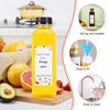 Clear Reusable Juice Bottles with Cleaning Brush and Funnel