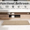 Waffle Textured Quick-Dry Bath Mat with Non-Slip Backing