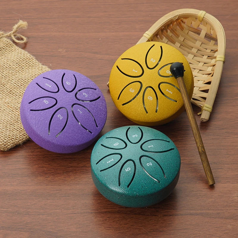 6-Note Steel Tongue Rain Drum for Outdoor Meditation & Relaxation