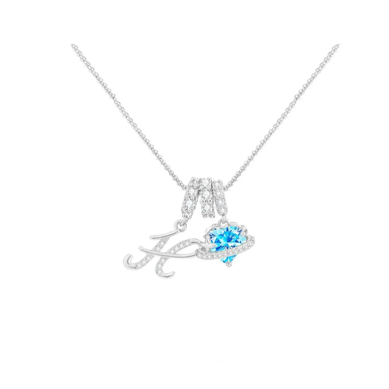 Heart-Shaped Initial Pendant Necklace