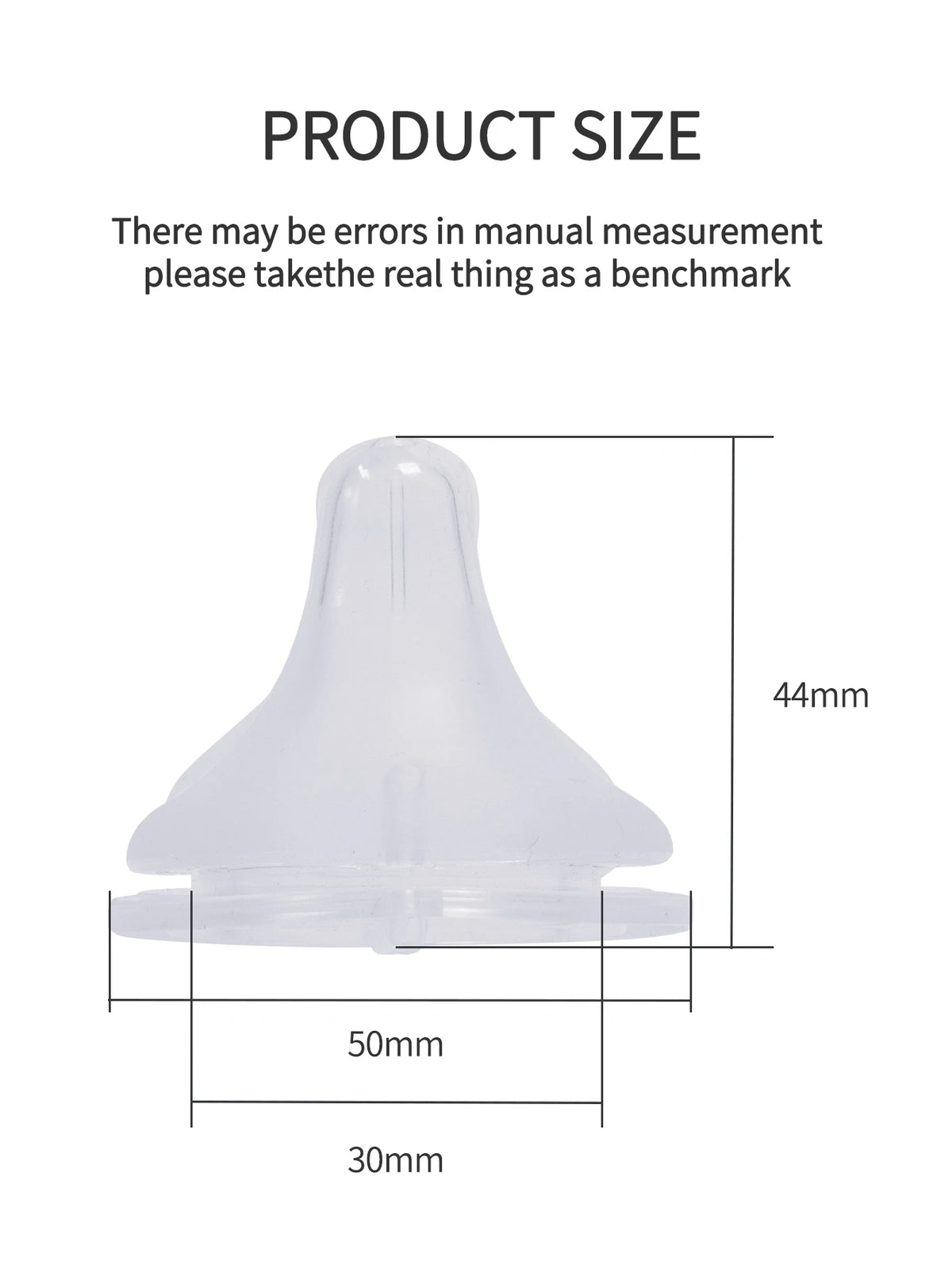 Wide Mouth Silicone Baby Bottle Nipple - Breast-Like Natural Flow