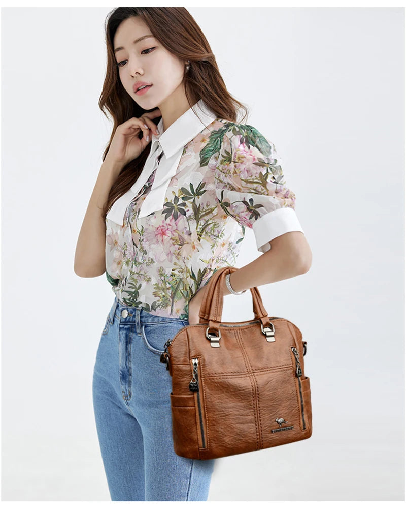 Vintage-Inspired Crossbody Bag with Roomy Interior