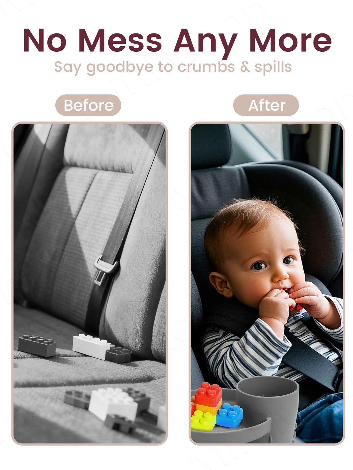 3-in-1 Expandable Travel Tray with 360° Cup Holder