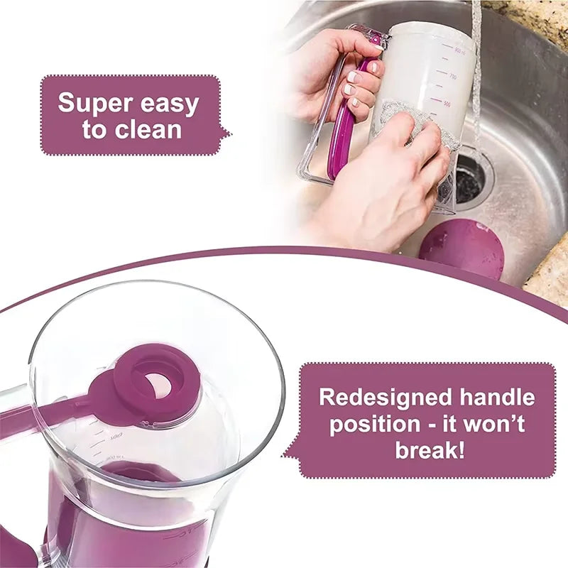 4-Cup Pancake Batter Dispenser with Measuring Guide