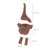 A beige knit outfit set for a doll including a hat, jumpsuit, and socks.