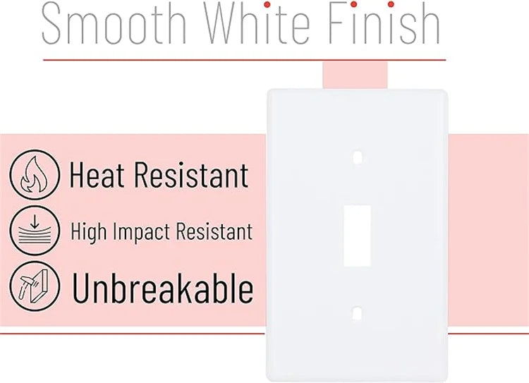 Durable ABS Wall Light Switch Cover Plate