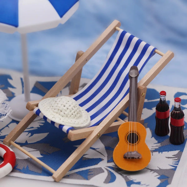 Miniatur-Strandszene & Streich-Cola-Dose Set