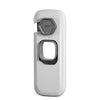 A white refrigerator lock with a hexagonal indicator showing 360 degrees and a rectangular opening.