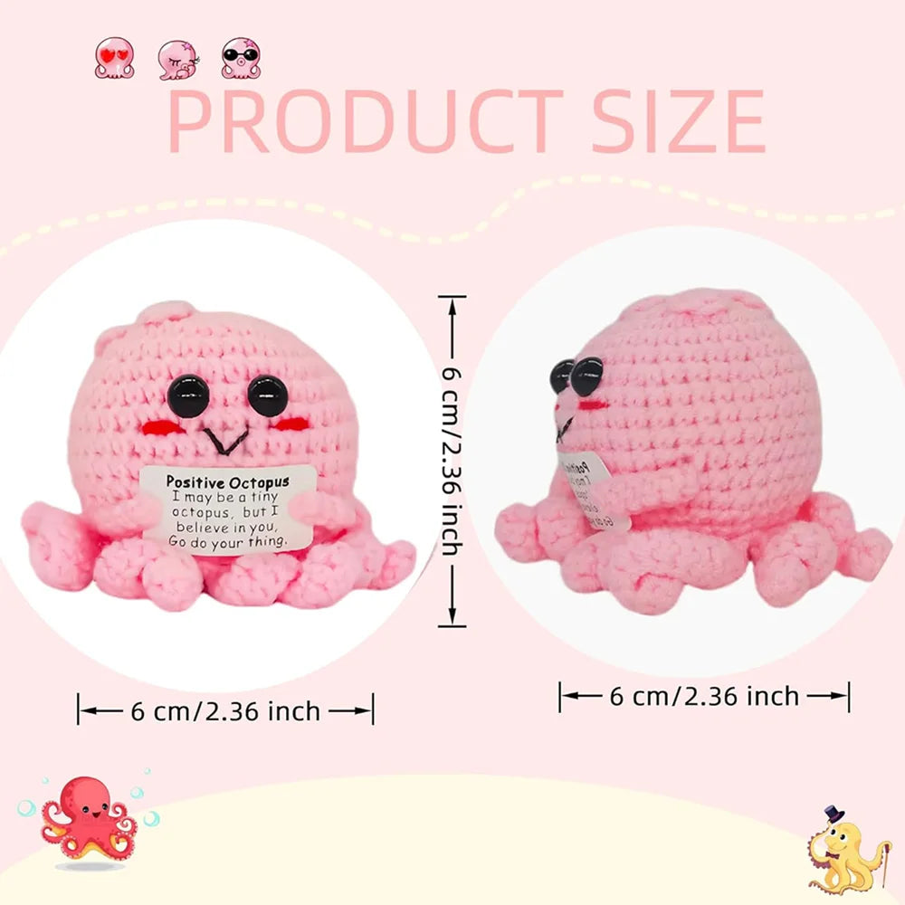 Handmade Crochet Amigurumi Doll with Love and Encouragement