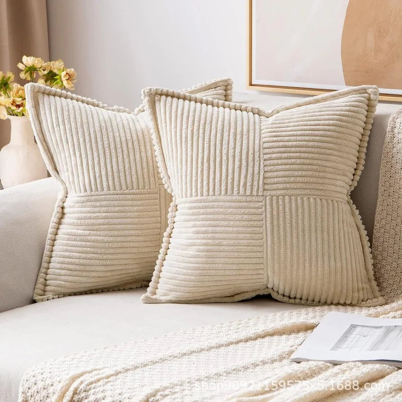Corduroy Lumbar Pillow Cover for Office and Home