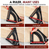 7.5-Inch Adjustable Aluminum Alloy Triangle Ruler with Protractor