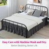 Ruffled Bed Skirt with Split Corners and Elastic Wrap