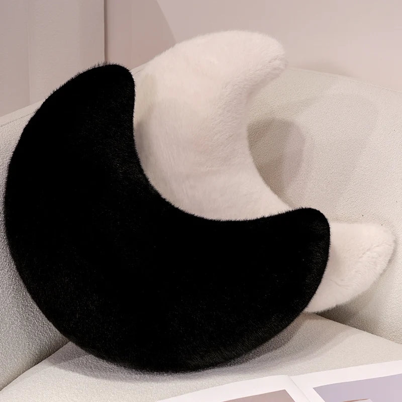 Crescent Moon Plush Pillow for Cozy Home Decor