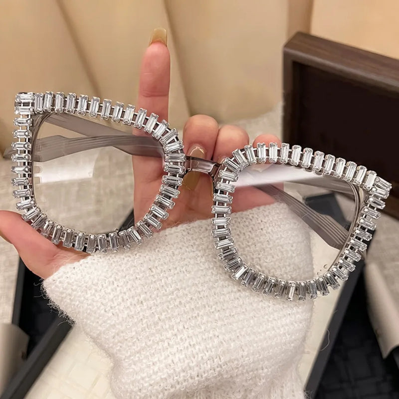 Rhinestone-Embellished Gradient Sunglasses