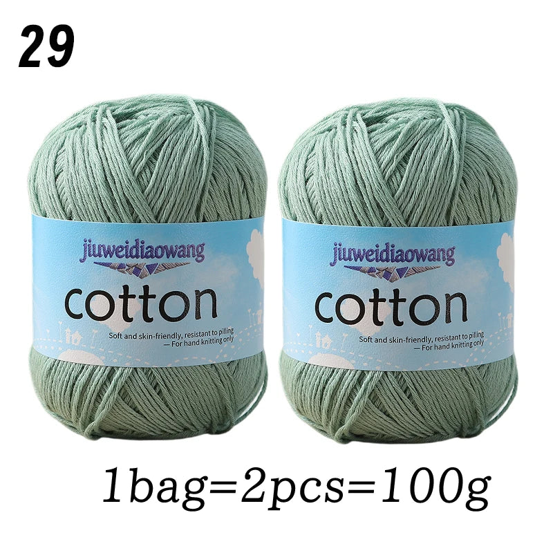 Premium 100% Cotton Yarn – Medium-Fine Weight for All-Season Knitting