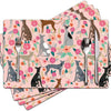 Floral Linen Placemats for Dining Table