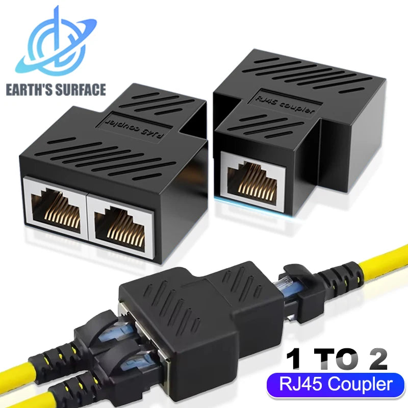RJ45 Ethernet Coupler with Dual Female Ports