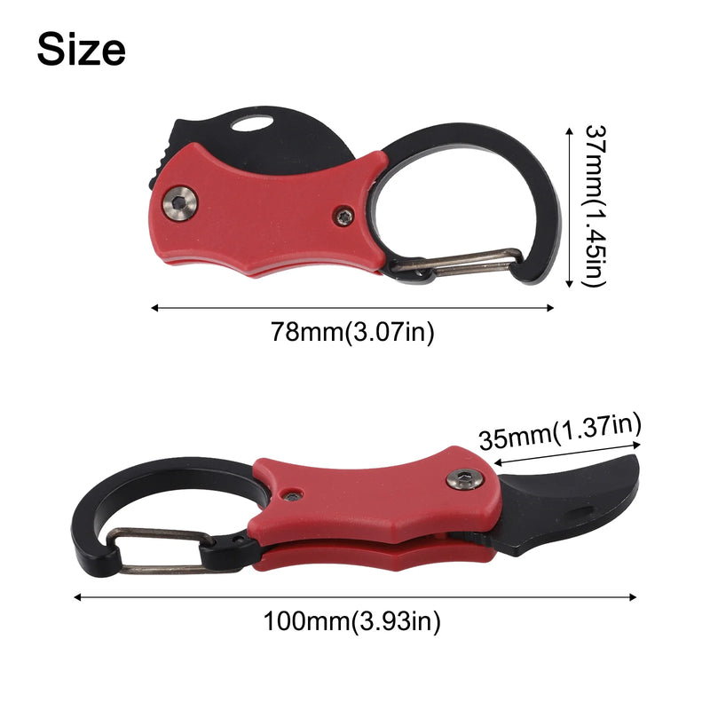 Compact Folding Utility Knife with Keychain