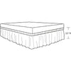 Wrap-Around Ruffle Bed Skirt with Elastic Belt - 15 Inch Drop