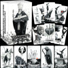A collection of tarot cards featuring mystical imagery and tarot deck artwork.