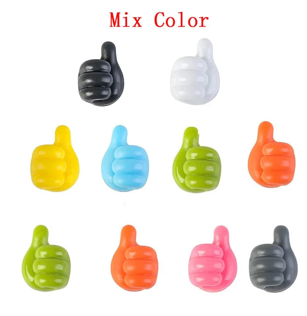 Silicone Thumb Wall Hooks for Cable Management and Organizing