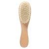 Natural Beech Wood Baby Brush and Comb Set with Soft Wool Bristles