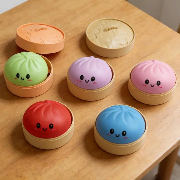 Realistic Steamed Bun Squishy Toy
