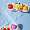 Colorful ABS bath toys shaped like bees and other creatures made of food-grade materials