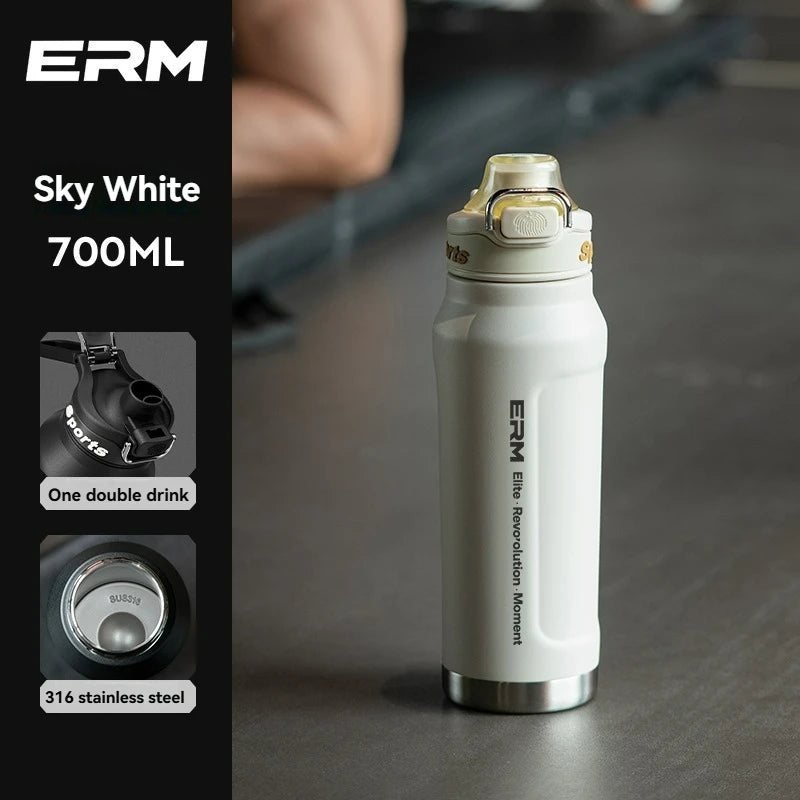 Double-Wall Insulated Stainless Steel Water Bottle with Handle