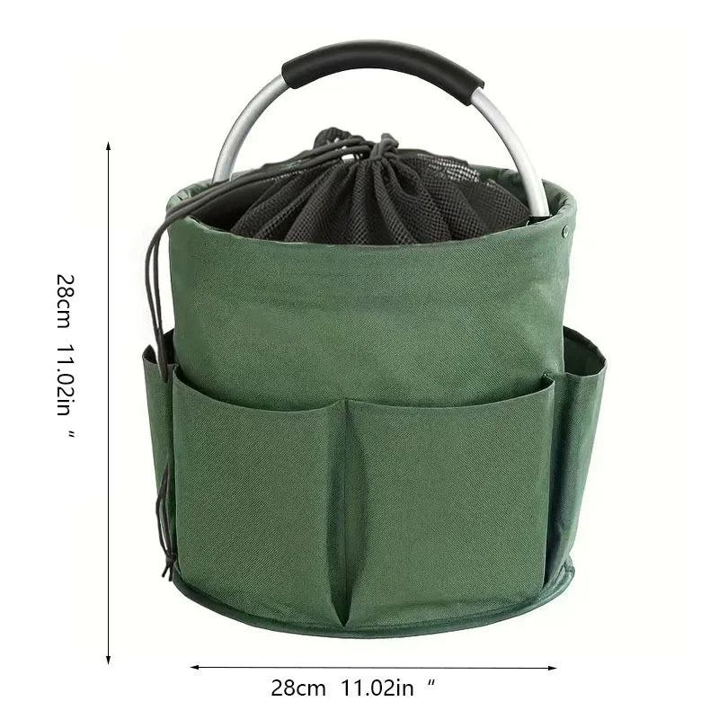 Foldable 17L Storage Organizer Basket with Carry Handle