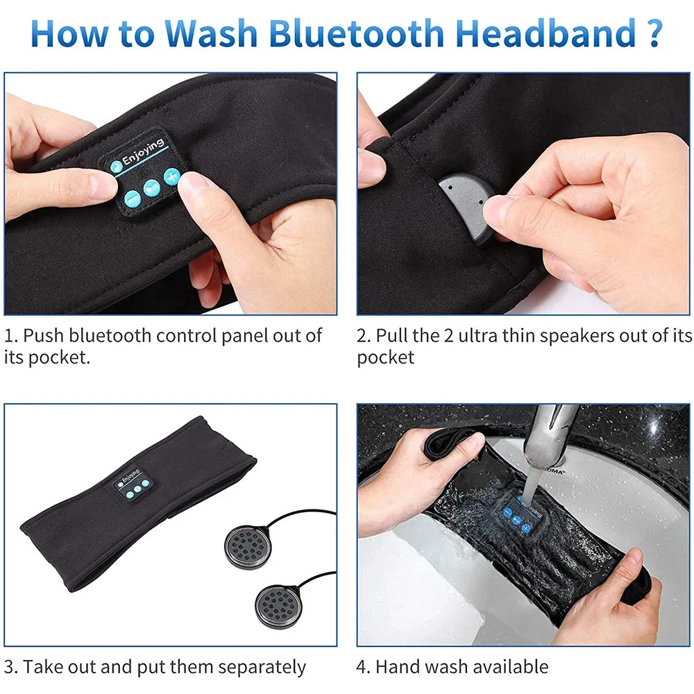 Bluetooth Sleep Headband with Built-in Wireless Earphones
