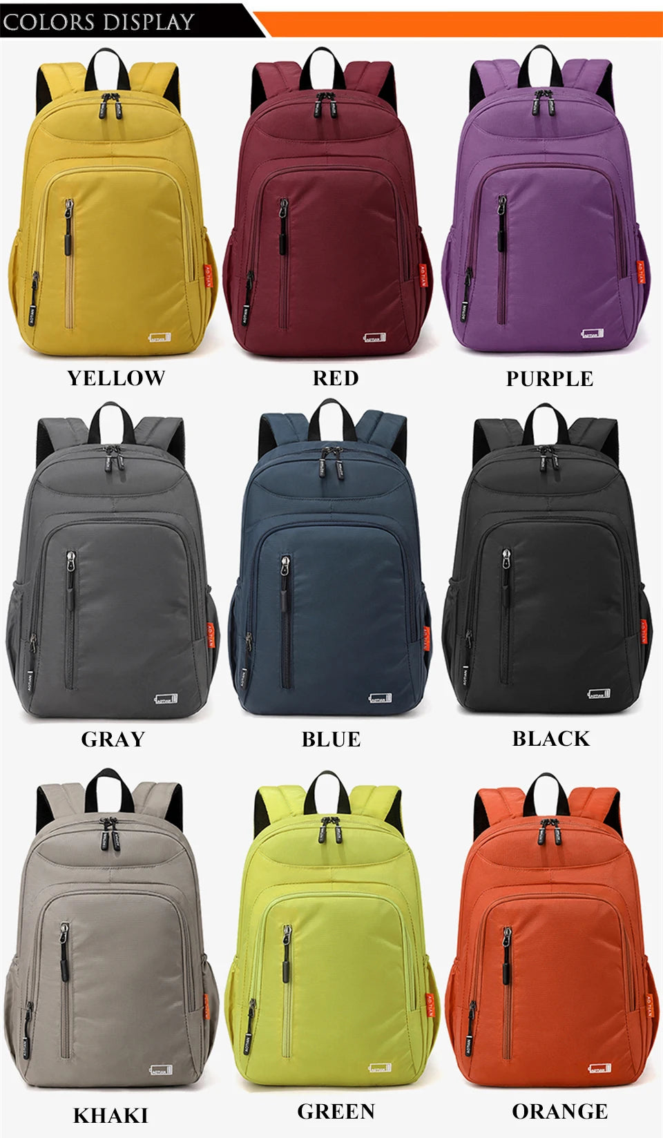 Water-Resistant Oxford Daypack for Women with Laptop Compartment