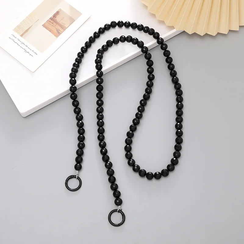 Handcrafted Beaded Phone Lanyard with Earth Tone Acrylic Accents