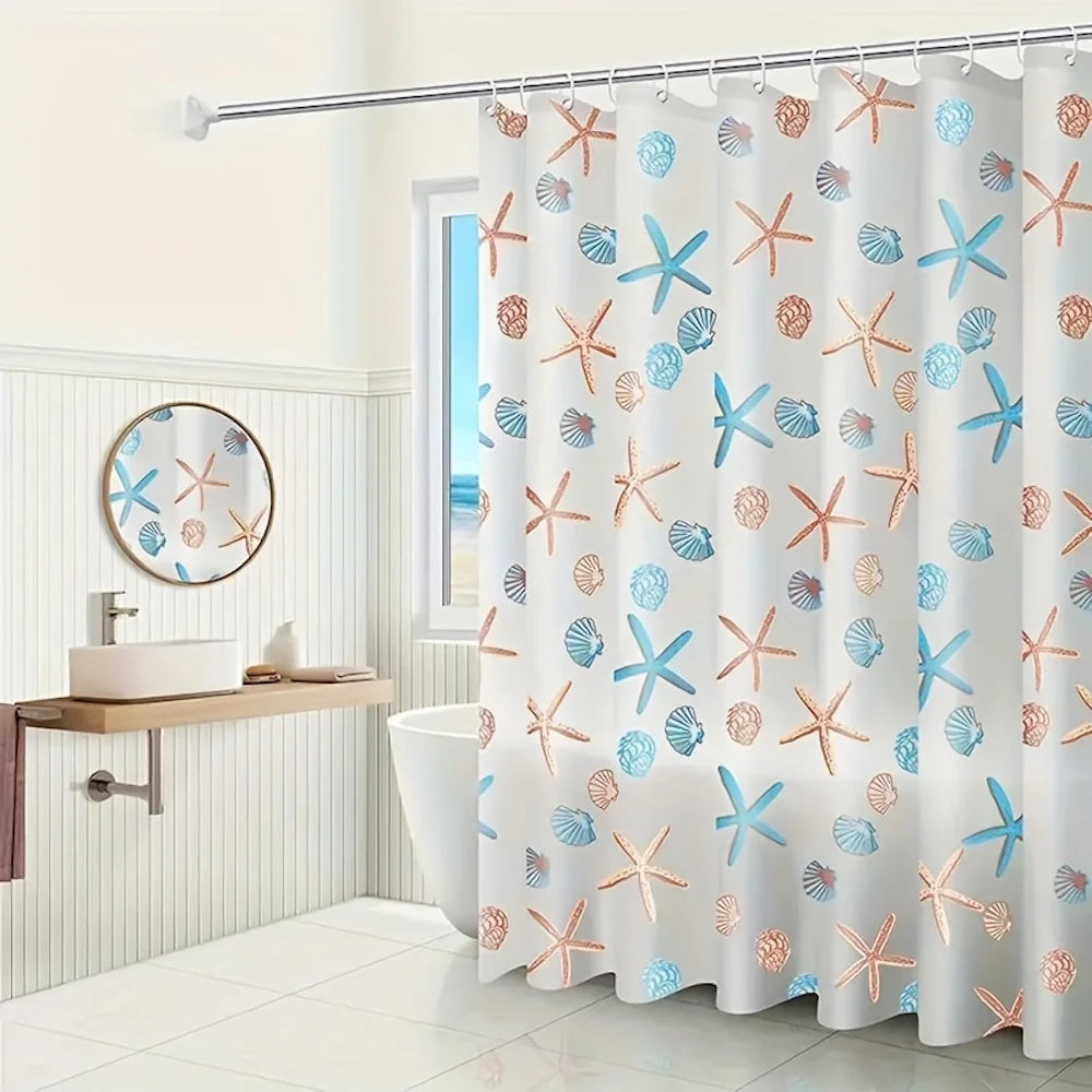 Clear PEVA Shower Curtain Liner with Hooks