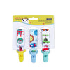 3-Pack Cartoon Pacifier Clips for Babies