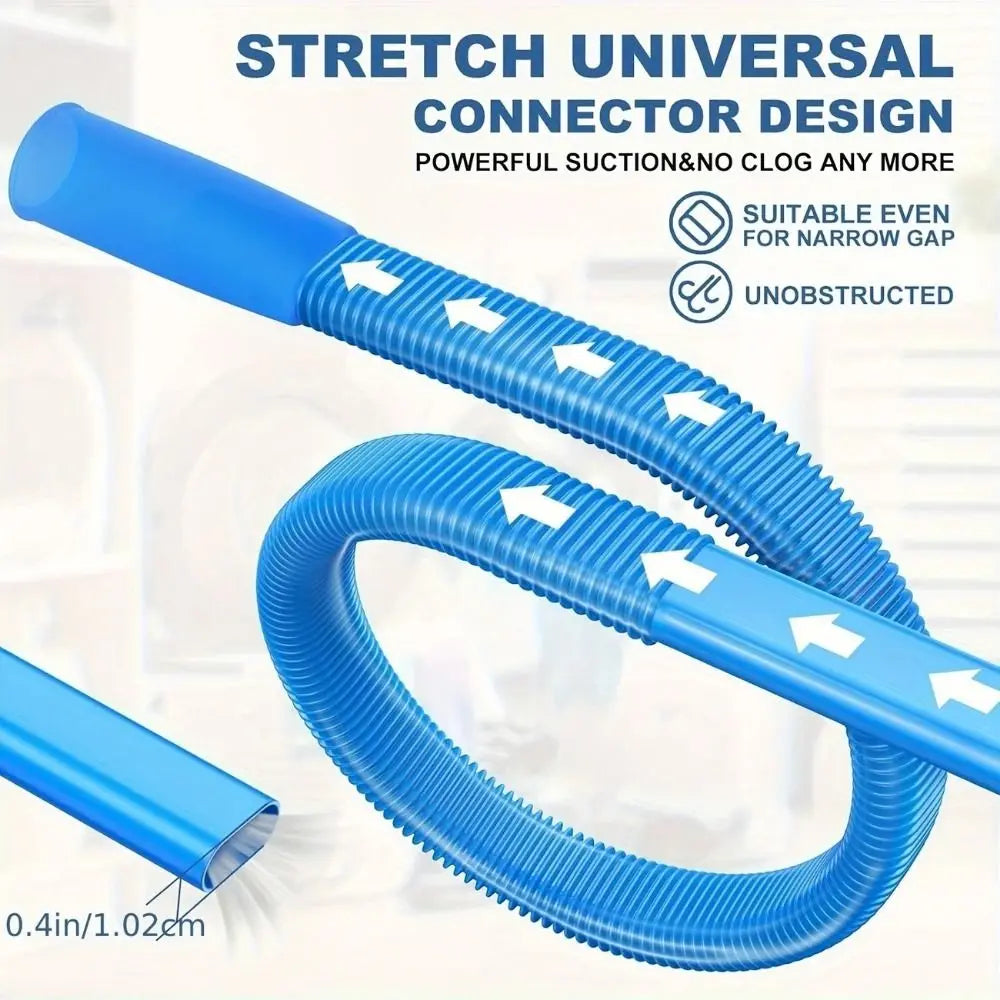 Blue stretch universal connector design for powerful suction and unclogged use