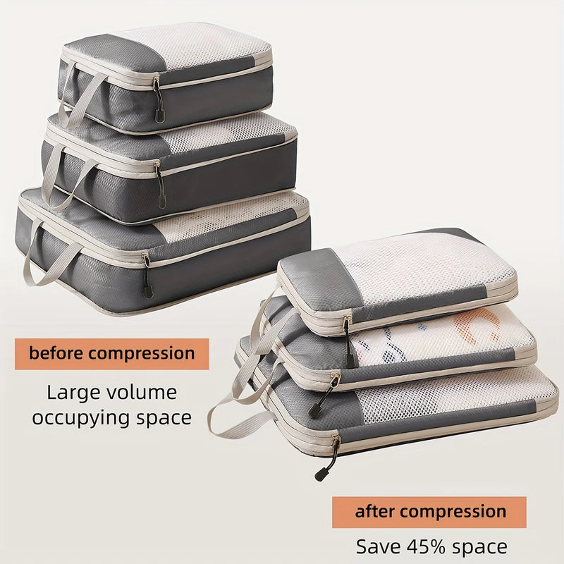 3-teiliges Reise-Kompressions-Packing-Cube-Set
