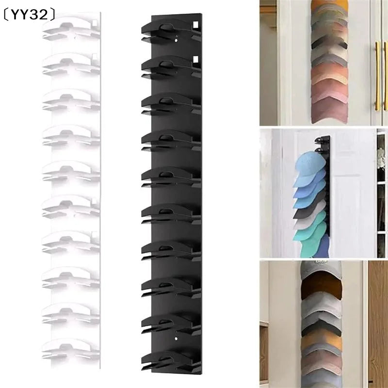Wall-Mounted Cap Rack for Hat Storage and Organization