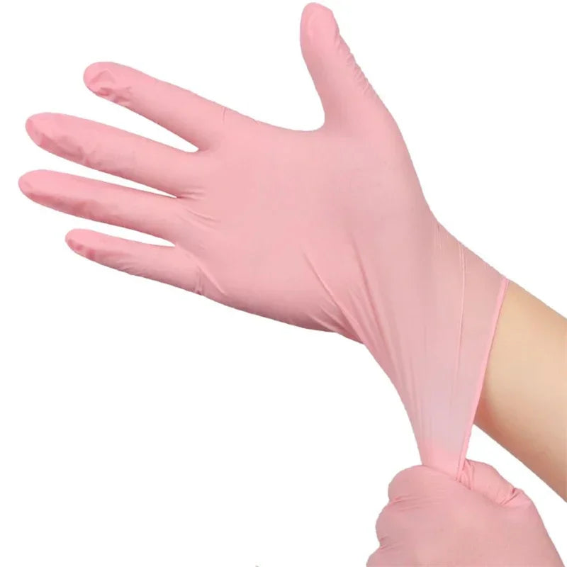 Pink Nitrile Disposable Gloves, Powder-Free