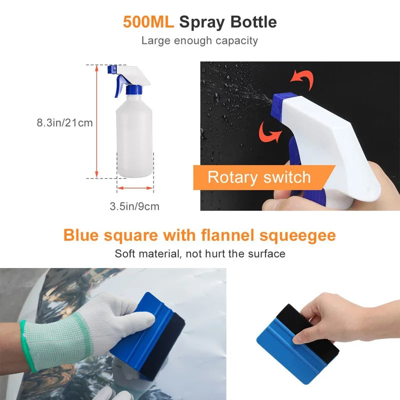 Complete Car Window Tint & Vinyl Wrap Installation Tool Kit