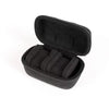 Black multi-slot watch travel organizer case with a comfort pillow inside
