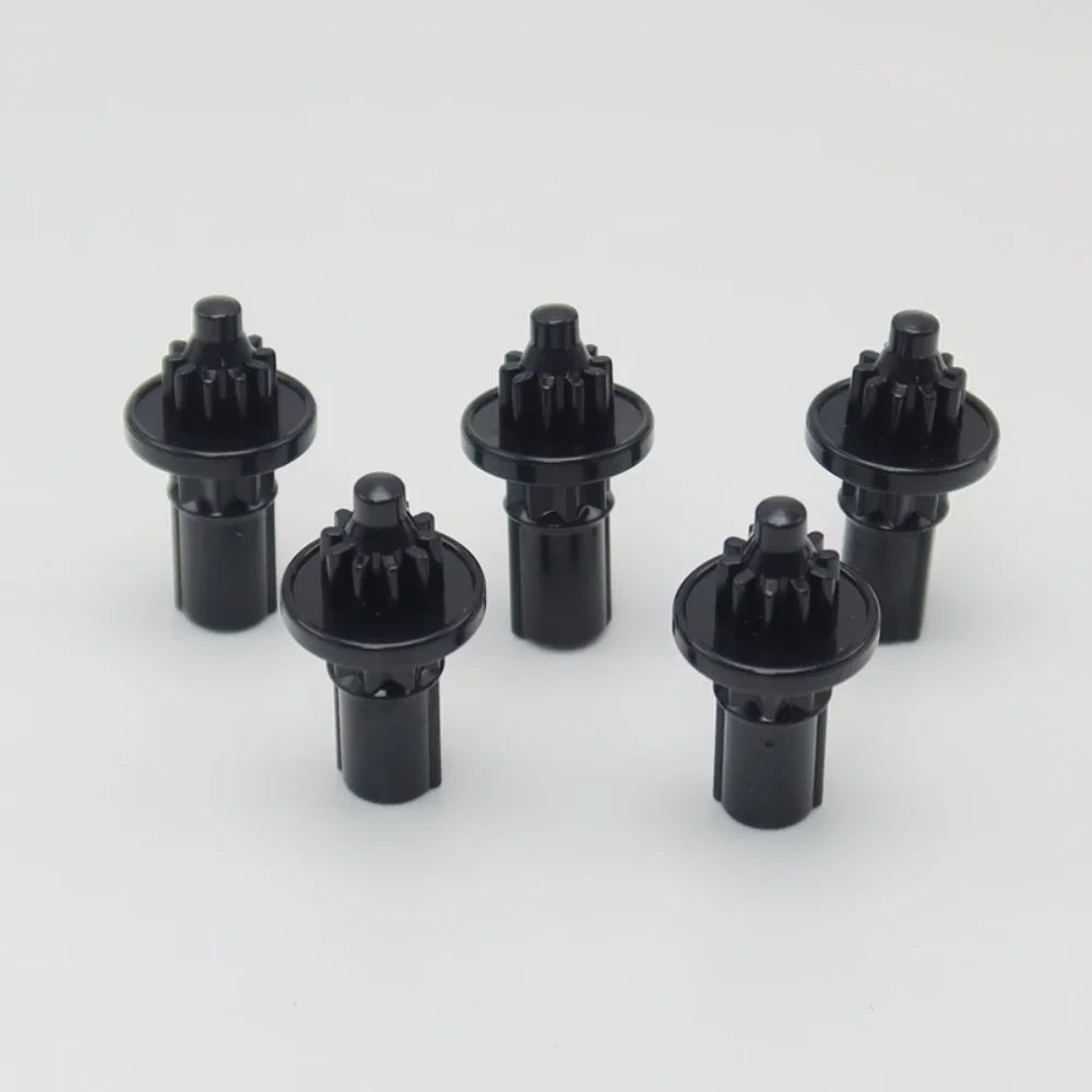 A set of five black replacement drivers for Takara Tomy Battling Top.