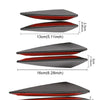 Universal Front Bumper Splitter Kit - 6-Piece Car Styling Fins