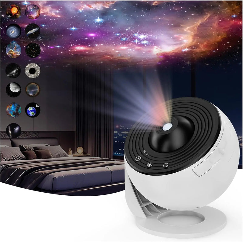 Galaxy Star Projector with Bluetooth Speaker & White Noise