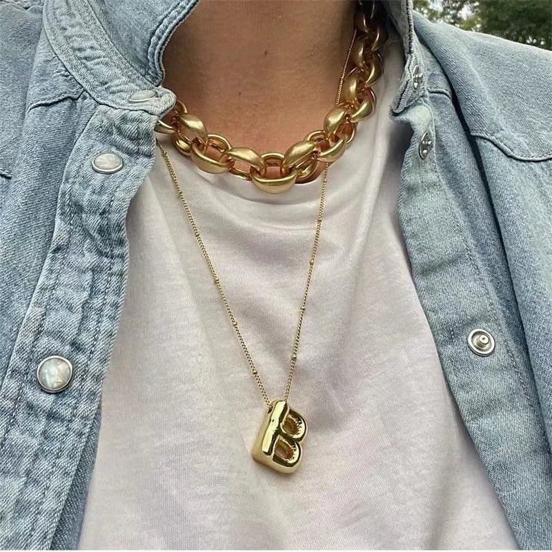 Personalized Initial Letter Pendant Necklace