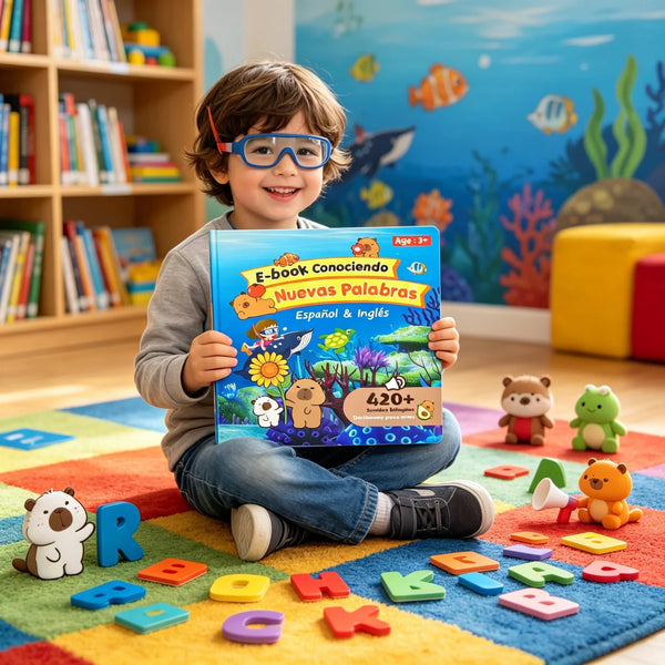 Bilingual Spanish-English Interactive Learning Book for Kids