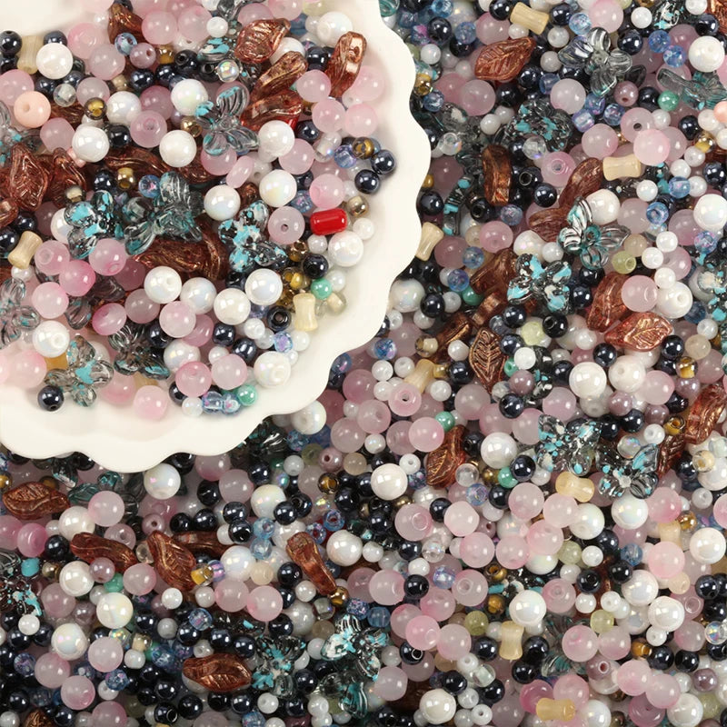 Creative Mixed Glass Spacer Beads for Jewelry Making