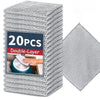 A stack of 20 pieces of double-layer mesh cleaning cloths in silver and white.